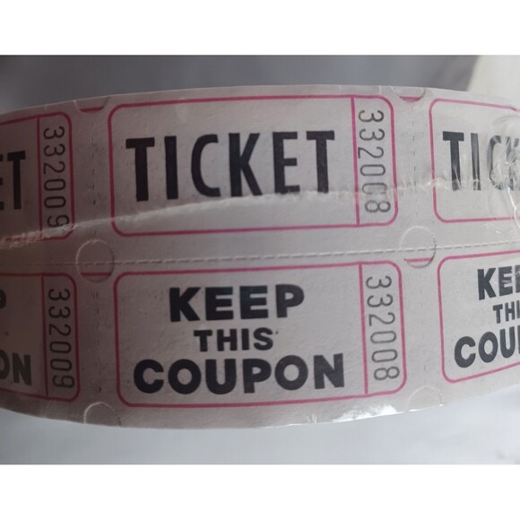 2 rolls consecutively numbered double stub ticket 2000 tickets per roll 4000 tot - Picture 2 of 3